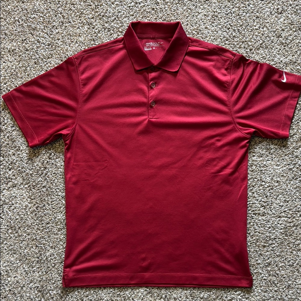 Nike Mens Red Performance Polo Shirt